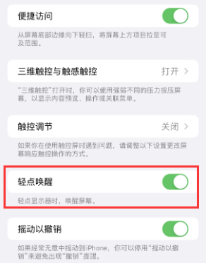 江城苹果授权维修站分享iPhone轻点无法唤醒怎么办 